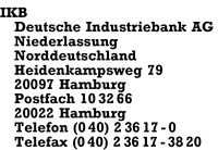 IKB Deutsche Industriebank AG, Niederlassung Norddeutschland