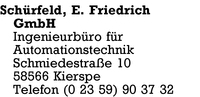 Schrfeld GmbH, E. Friedrich