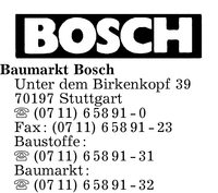 Baumarkt Bosch