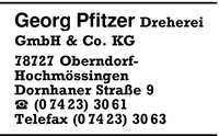 Pfitzer GmbH & Co. KG, Georg