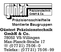 Gntert Przisionstechnik GmbH & Co.