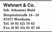 Wehnert & Co. Inh. Johannes Bald