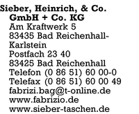 Sieber & Co. GmbH + Co. KG, Heinrich