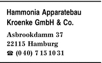 Hammonia Apparatebau Kroenke GmbH & Co.