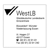 WestLB Westdeutsche Landesbank Girozentrale Dsseldorf Mnster, Niederlassung Essen