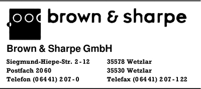 Brown & Sharpe GmbH