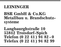 Leininger BSR GmbH & Co. KG
