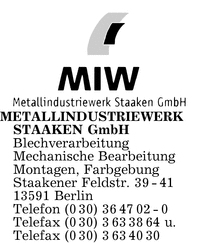 Metallindustriewerk Staaken GmbH