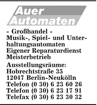 Auer Automaten GmbH, Horst