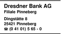 Dresdner Bank AG Filiale Pinneberg