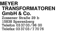 Meyer Transformatoren GmbH & Co.