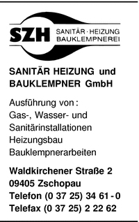 SZH Sanitr Heizung und Bau-Klempner GmbH