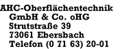AHC-Oberflchentechnik GmbH & Co. oHG