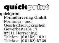 Quickprint Formularverlag GmbH
