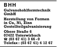 BHH Galvanohohlformtechnik GmbH