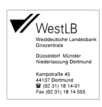 WestLB Westdeutsche Landesbank Girozentrale Dsseldorf Mnster, Niederlassung Dortmund