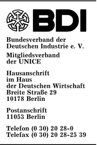 Bundesverband der Deutschen Industrie e. V.