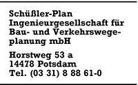 Schler-Plan Ingenieurgesellschaft fr Bau- und Verkehrswegeplanung mbH