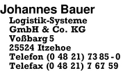 Bauer Logistik-Systeme GmbH & Co. KG, Johannes
