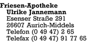 Friesen-Apotheke Ulrike Jannemann