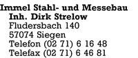 Immel Stahl- und Messebau, Inh. Dirk Strelow