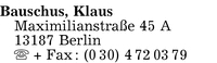 Bauschus, Klaus