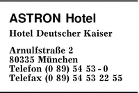 Astron Hotel, Hotel Deutscher Kaiser
