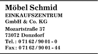 Mbel Schmid Einkaufszentrum GmbH & Co. KG