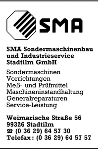 SMA Sondermaschinenbau und Industrieservice Stadtilm GmbH