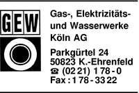 GEW Gas-, Elektrizitts- und Wasserwerke Kln AG